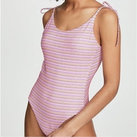 Onia Ginny Poppy Striped One Piece Swimsuit L Multicolor - Picture 1 of 9